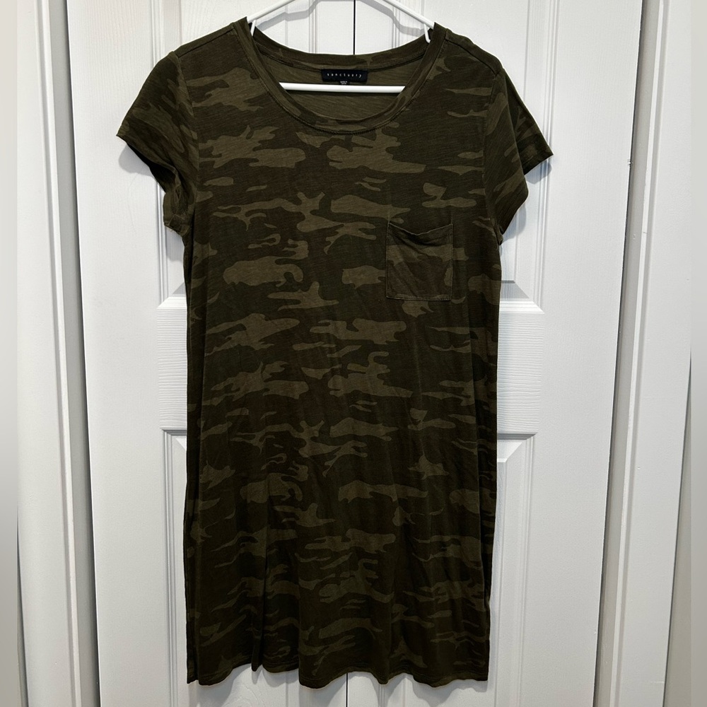 Camo Print T-Shirt Dress